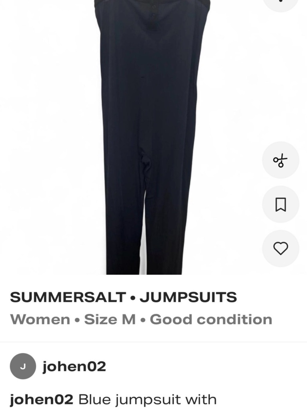 summersalt Black Sleeveless Jumpsuit